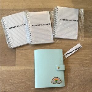 Stoney Clover Sky Blue Organizer with Notebooks with 3 extra refills